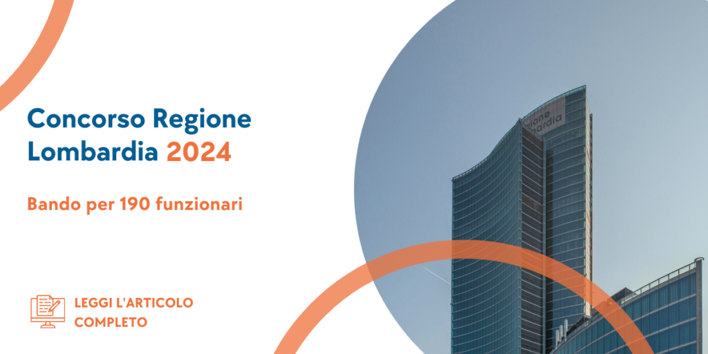 Concorso Funzionari Regione Lombardia Posti