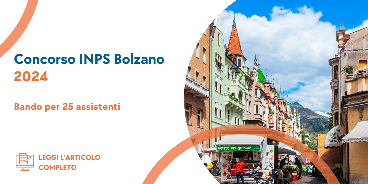 Concorso Assistenti INPS Bolzano 2024